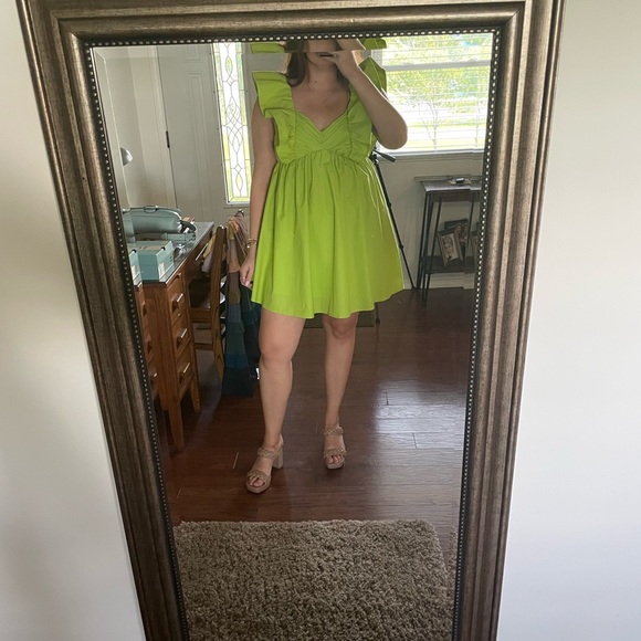 Green Ruffle Dress - Picture 5 of 5